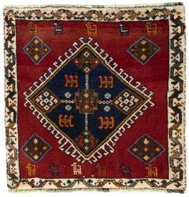 Shiraz Tappeto persiano 60 x 60 Rosso (Iran) Annodato A Mano