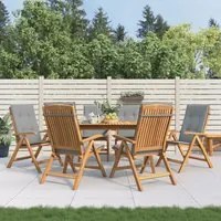 Sedie da Giardino Reclinabili con Cuscini 6 pz in Legno di Teak 3196494