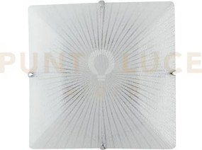 Plafoniera iside diamantato 2 luci attacco e27 30x8x30cm