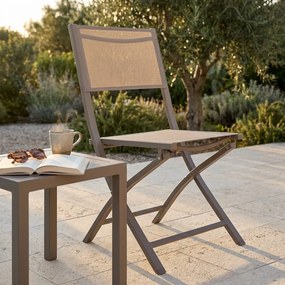 GAJA - sedia da giardino in alluminio e textilene pieghevole salvaspazio