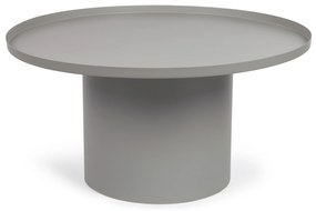 Kave Home - Tavolino rotondo Fleska in metallo grigio Ã˜ 72 cm