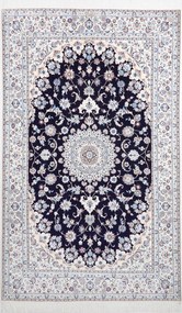 Nain Tappeto 160 x 250 Blu (Iran) Annodato A Mano