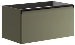 Mobile da bagno sotto lavabo Fusion verde salvia opaco L 79.5 x H 40 x P 45.5 cm 1 cassetto, lavabo non incluso