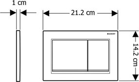 Geberit 115.080.KM.1 - Pulsante di scarico Omega30 21,2 x 14,2 cm nero/cromo lucido
