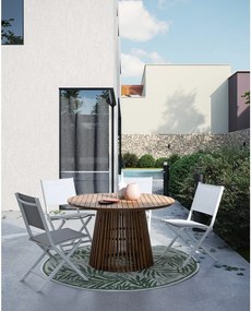 Tavolo da pranzo da giardino rotondo in acacia massiccia ø 120 cm Rodano – Bizzotto