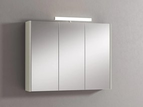 Pensile con luce Akira laccato lucido grigio nuvola L 90 x H 70 x P 15.5 cm