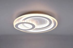 Plafoniera mita led cerchi 3d con regolazione intensità d.51cm bian...