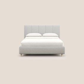 Laura letto imbottito contenitore e sfoderabile in microfibra velluto impermeabile T09