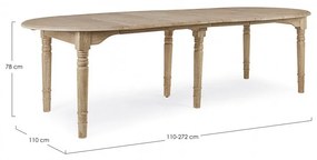Tavolo legno allungabile Bedford cm 272 x 110