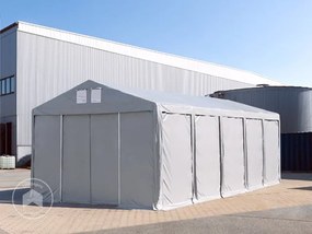 TOOLPORT 6x12m tenda capannone, altezza 3,0m porta scorrevole, PVC 850, grigio, senza statica - (79818)