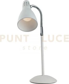 Lumetto logiko bianco 1 luce attacco e14 13x8,5x42,5cm orientabile