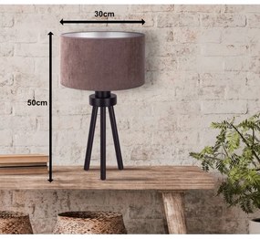 Duolla - Lampada da tavolo LYON 1xE27/15W/230V diametro 30 cm marrone