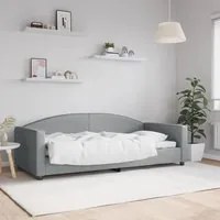 Letto da Giorno Grigio Chiaro 90x200 cm in Tessuto 354111