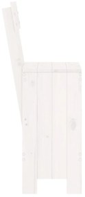 Sgabelli da bar 2pz bianchi 40x48,5x115,5cm legno massello pino