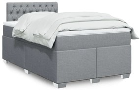 Giroletto A Molle Con Materasso Grigio Chiaro 120x200cm Tessuto /