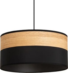 Lampadario a cavo ALBA 1xE27/15W/230V Ø 45 cm nero/marrone