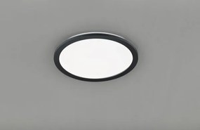 Plafoniera camilla led tonda dimmerabile ip44 d.40cm bordo nero 689...