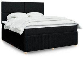 Giroletto A Molle Con Materasso Nero 180x200 Cm İn Tessuto /