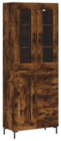 Credenza rovere fumo  69,5x34x180 cm in legno multistrato