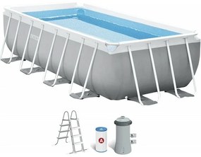 Intex 26788 Piscina Rettangolare, Grigio, 6.836 Litri, 400x200x100 Cm