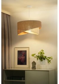 Duolla - Lampadario a sospensione con filo YUTE CELLO 1xE27/15W/230V diametro 45 cm marrone/grigio