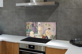Pannello paraschizzi cucina Modelli - Georges Seurat 100x50 cm