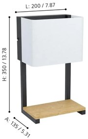 Eglo 99126 - Applique a LED GALDAKAO LED/5,4W/230V