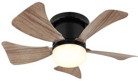 Globo 03609H - Ventilatore da soffitto LED dimmerabile HINES LED/10W/230V + telecomando marrone