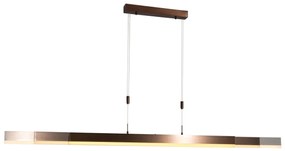 Lampada a sospensione regolabile bronzo scuro con LED dimmerabile - Lamba