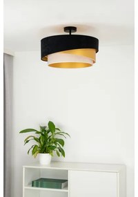 Duolla - Lampadario a plafone KOBO 1xE27/15W/230V diametro 45 cm nero/oro/color crema