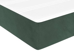 Giroletto a Molle con Materasso Verde Scuro 90x190 cm Velluto