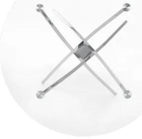 Tavolo da pranzo ESTEN trasparente/argento