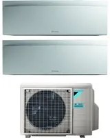 Climatizzatore Condizionatore Daikin Bluevolution Dual Split Inverter serie EMURA WHITE III 9+18 con 2MXM68N R-32 Wi-Fi Integrato 9000+18000 Colore Bianco - Garanzia Italiana