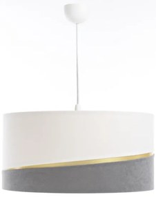 Lampadario a sospensione con filo SWING 1xE27/60W/230V grigio/bianco/oro