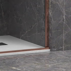 Kamalu - Porta doccia 150 cm senza telaio color oro rosa | KNM4000GR