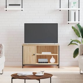 Mobile Porta Tv Rovere Sonoma 80x40x50 Cm İn Legno Multistrato /