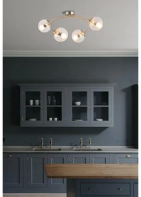 Plafoniera neoclassico Yona grigio IP20, 4XE14