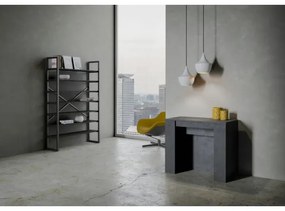 Tavolo Consolle Allungabile VENUS allungabile fino a 296 cm Antracite allunghe interne