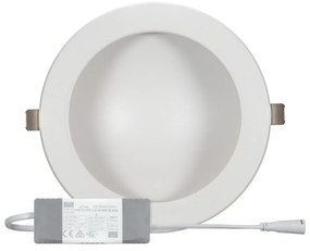 Faro LED da incasso Rotondo Luce INDIRETTA 20W Foro Ø155mm Colore Bianco Caldo 3.000K