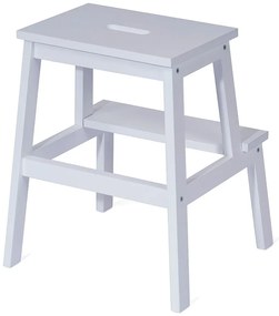 Sgabello in legno di gomma bianco Corg - Bonami Essentials