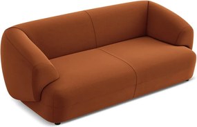 Divano arancione con rivestimento in velluto 212 cm Moana – Makamii