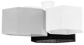 Duolla - Lampadario a plafone ROLLER TRIO HEX 3xE27/15W/230V nero/grigio/bianco