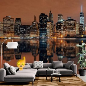 Carta da parati – Riflesso di Manhattan nell'acqua