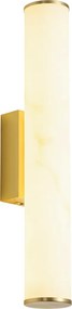 Lampada da parete Japandi in ottone e alabastro con LED dimmerabile a 3 fasi - Josephine