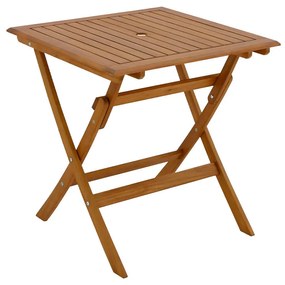 Tavolo da giardino quadrato pieghevole in legno massello L70 cm FUEGO