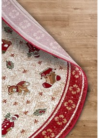 Tappeto rotondo rosso natalizio in misto cotone ø 200 cm Toy's Delight Red Christmas - Villeroy&amp;Boch