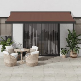 Tenda Da Sole Retrattile Automatica 400x300 Cm Marrone /