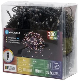Aigostar - Catena natalizia LED RGBY da esterno 300xLED/3,6W/230V 30m IP44