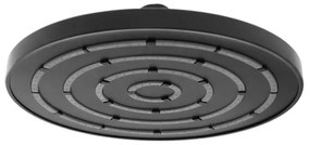 Soffione doccia Ø 20 cm in finitura nero anticalcare Hidra