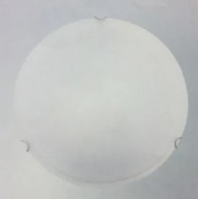 Plafoniera alabastro bianca diametro 40 con tre ganci attacco 2 x E27